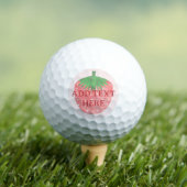 Erdbeere Zeichne benutzerdefinierten Text Golfball (Insitu T-Shirt)