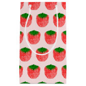 Erdbeere Zeichne benutzerdefinierten Text Kleine Geschenktüte (Vorderseite)