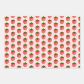 Erdbeere Zeichnend Geschenkpapier Set (Vorderseite)