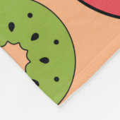 Erdbeere, Zitrone und Kiwi-Früchte Tapete Hintergr Fleecedecke (Ecke)