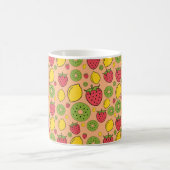 Erdbeere, Zitrone und Kiwi-Früchte Tapete Hintergr Kaffeetasse (Mittel)