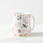 Erdbeere-Zitrus-Frucht-Muster-Tasse Kaffeetasse (VorderseiteRechts)