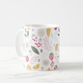 Erdbeere-Zitrus-Frucht-Muster-Tasse Kaffeetasse (Vorderseite Links)