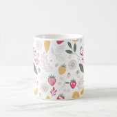 Erdbeere-Zitrus-Frucht-Muster-Tasse Kaffeetasse (Mittel)
