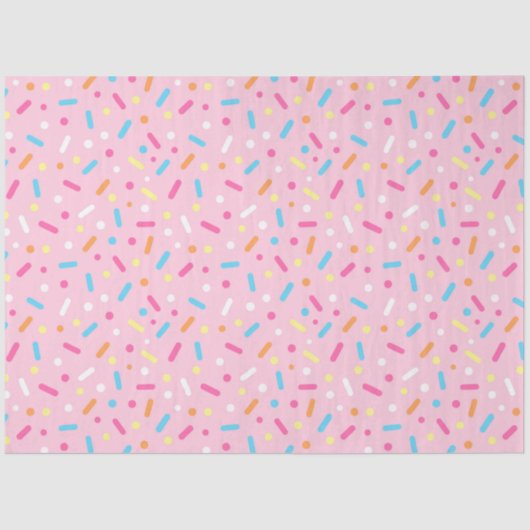 Erdbeere Zuckerguss Icing & Donut Sprinkles Seidenpapier (Vorderseite)