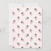 Erdbeere zum ersten Geburtstag Einladung (Rückseite)