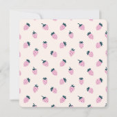 Erdbeere zum ersten Geburtstag Einladung (Rückseite)