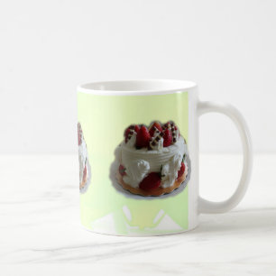 Erdbeere zum Geburtstag, Schokoladenkuchen Kaffeetasse