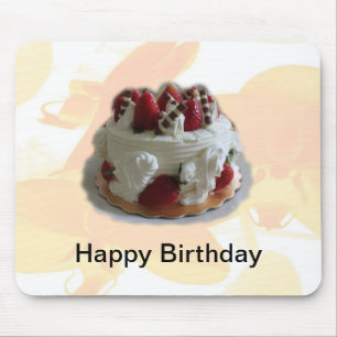 Erdbeere zum Geburtstag, Schokoladenkuchen Mousepad