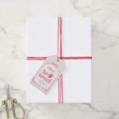 Erdbeere Zwei Süße Mädchen 2. Geburtstag Geschenkanhänger (Mit Garn)