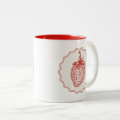 Erdbeere Zweifarbige Tasse (VorderseiteRechts)