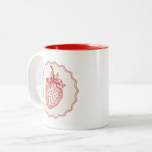 Erdbeere Zweifarbige Tasse (Vorderseite Links)