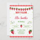 Erdbeereinladung Einladung (Vorderseite)