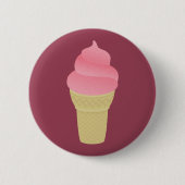 Erdbeereis Button (Vorderseite)