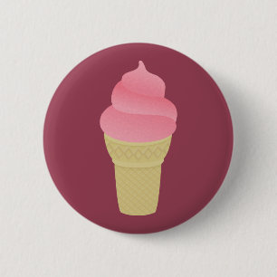 Erdbeereis Button