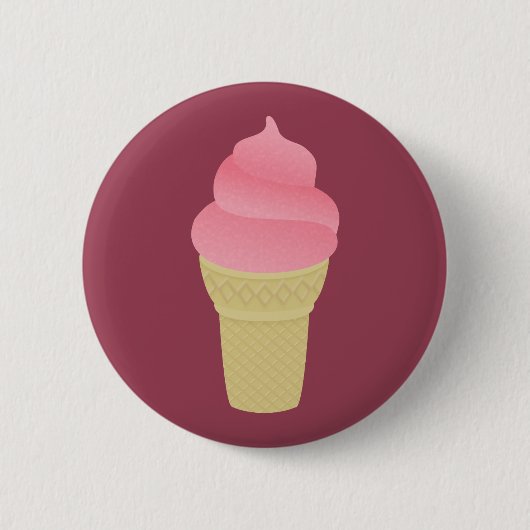 Erdbeereis Button (Vorderseite)