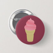 Erdbeereis Button (Vorne & Hinten)