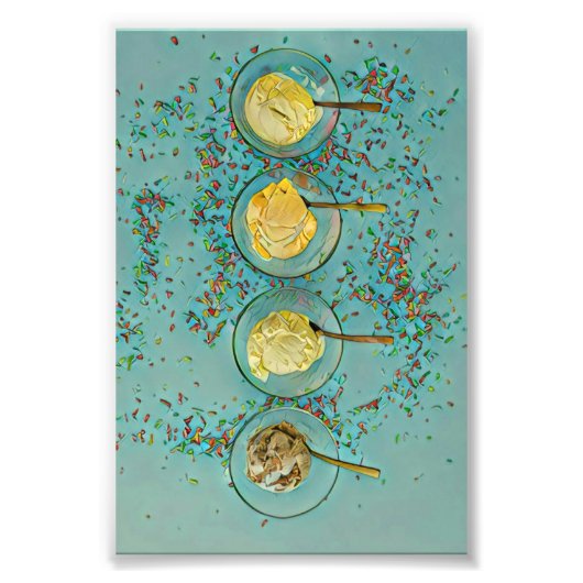 Erdbeereis Fotodruck (Vorne)