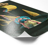 Erdbeereis Fotodruck (Ecke)