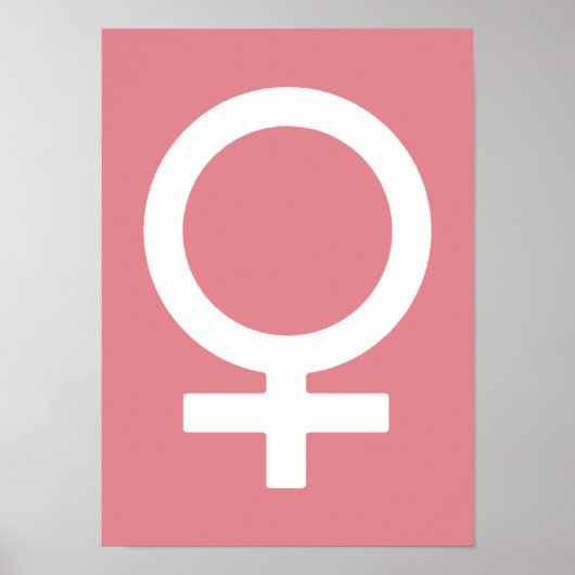Erdbeereis Frauensymbol Poster (Vorne)