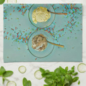 Erdbeereis Geschirrtuch (Gefaltet)