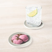 Erdbeereis Getränkeuntersetzer (Seite)