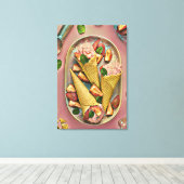 Erdbeereis Leinwanddruck (Insitu (Holzboden))