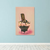 Erdbeereis Leinwanddruck (Insitu (Holzboden))