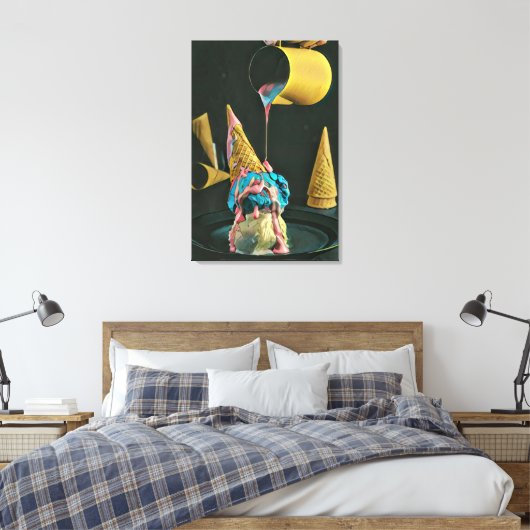 Erdbeereis Leinwanddruck (Insitu (Schlafzimmer))