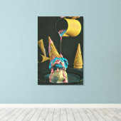 Erdbeereis Leinwanddruck (Insitu (Holzboden))