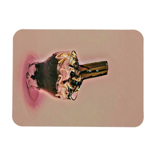 Erdbeereis Magnet (Horizontal)