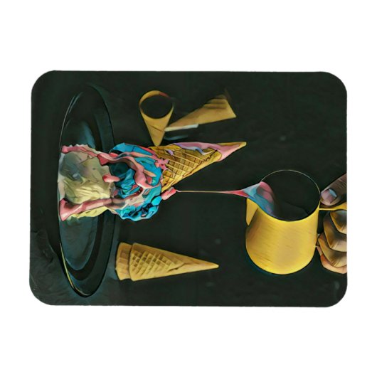 Erdbeereis Magnet (Horizontal)