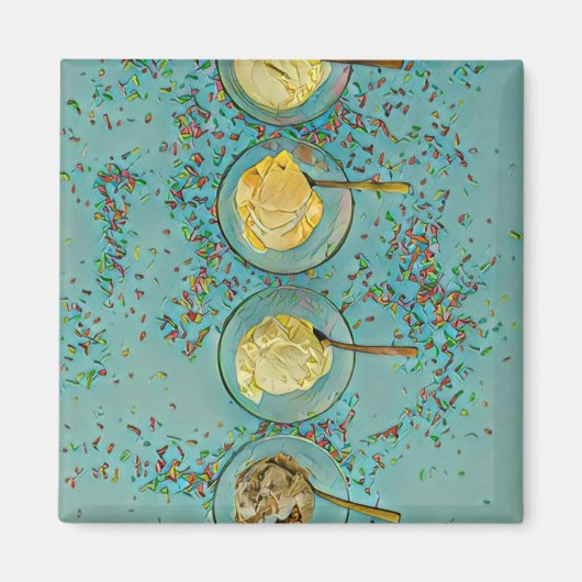 Erdbeereis Magnet (Vorne)