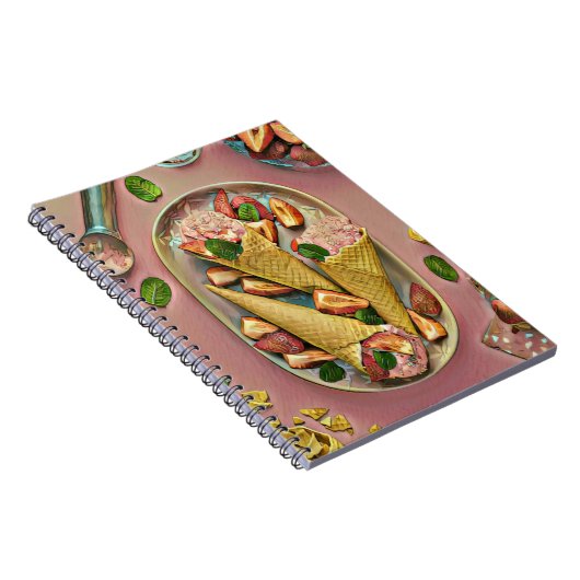 Erdbeereis Notizblock (Rechte Seite)