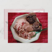 Erdbeereis Postkarte (Vorne/Hinten)