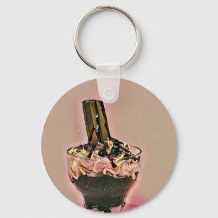 Erdbeereis Schlüsselanhänger