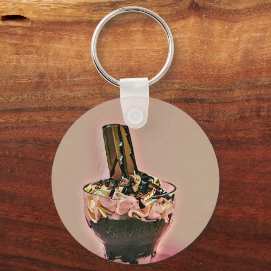 Erdbeereis Schlüsselanhänger (Vorderseite)