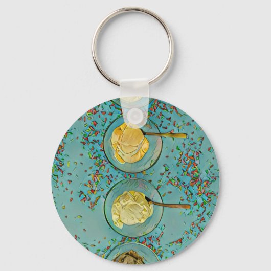 Erdbeereis Schlüsselanhänger (Vorderseite)