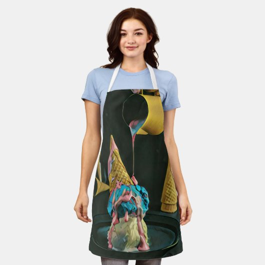 Erdbeereis Schürze (Getragen)