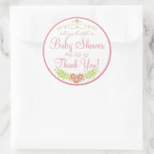 Erdbeereis und Mandelfarbendusche Runder Aufkleber (Tasche)