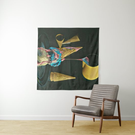 Erdbeereis Wandteppich (Beispiel (Horizontal))
