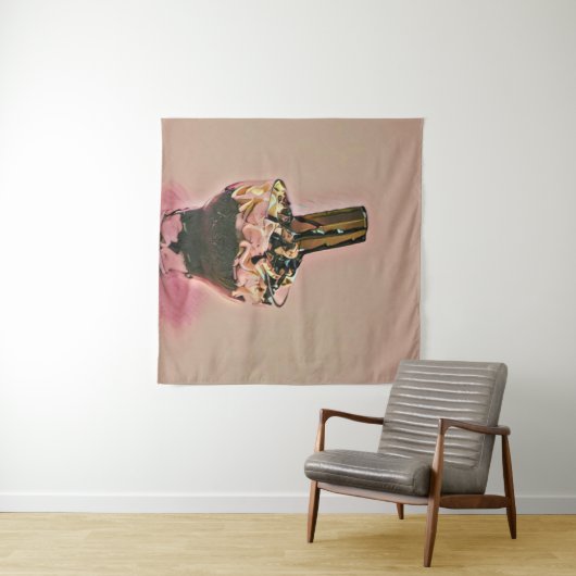 Erdbeereis Wandteppich (Beispiel (Horizontal))