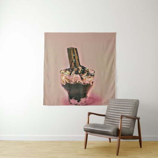 Erdbeereis Wandteppich (Beispiel)