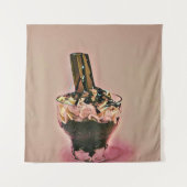 Erdbeereis Wandteppich (Vorderseite)