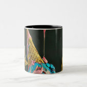 Erdbeereis Zweifarbige Tasse (Mittel)