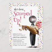 Erdbeereiscreme-Brautparty aufgefangen Einladung (Vorne/Hinten)