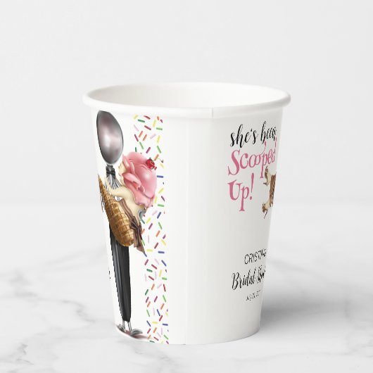 Erdbeereiscreme-Brautparty aufgefangen Pappbecher (Rechts)