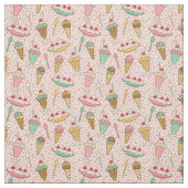 Erdbeereiscreme Stoff (Muster)