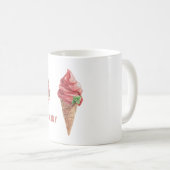Erdbeereiscreme-Tüte Kaffeetasse (VorderseiteRechts)