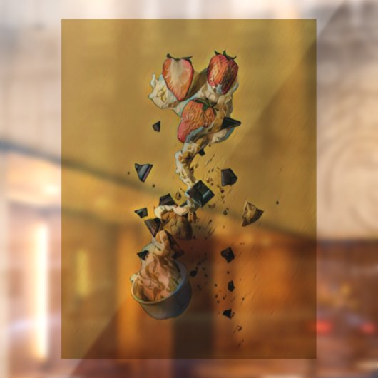 Erdbeereisfrüchte Fensteraufkleber (Blatt 2)